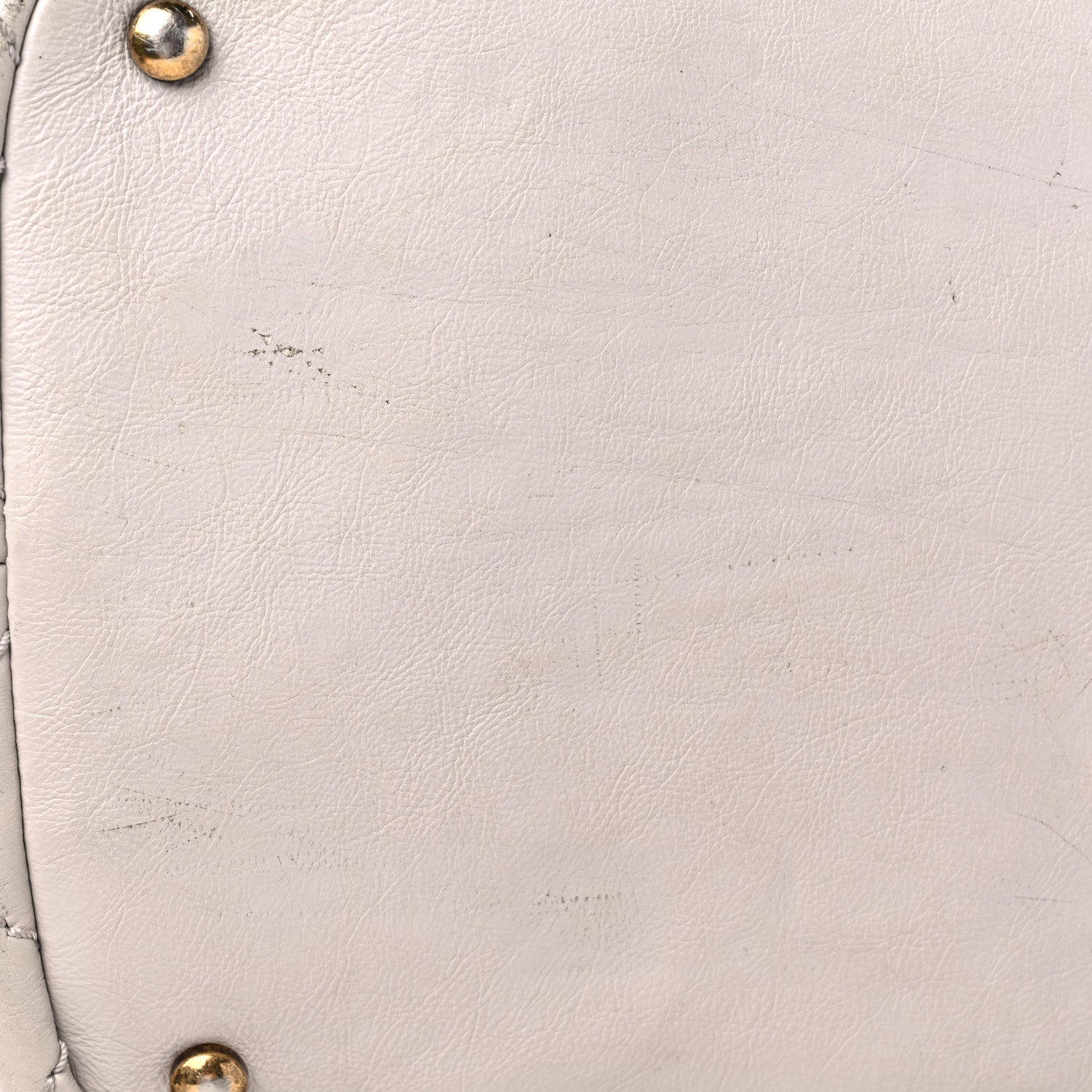 Chanel Calfskin Stitched Bowling Bag Light Grey 16 of 22