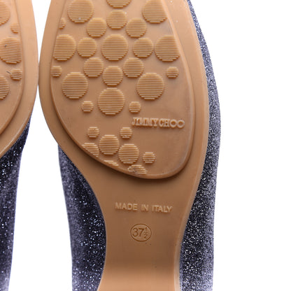 Jimmy Choo Glitter Flats 37.5 Gunmetal 10 of 13