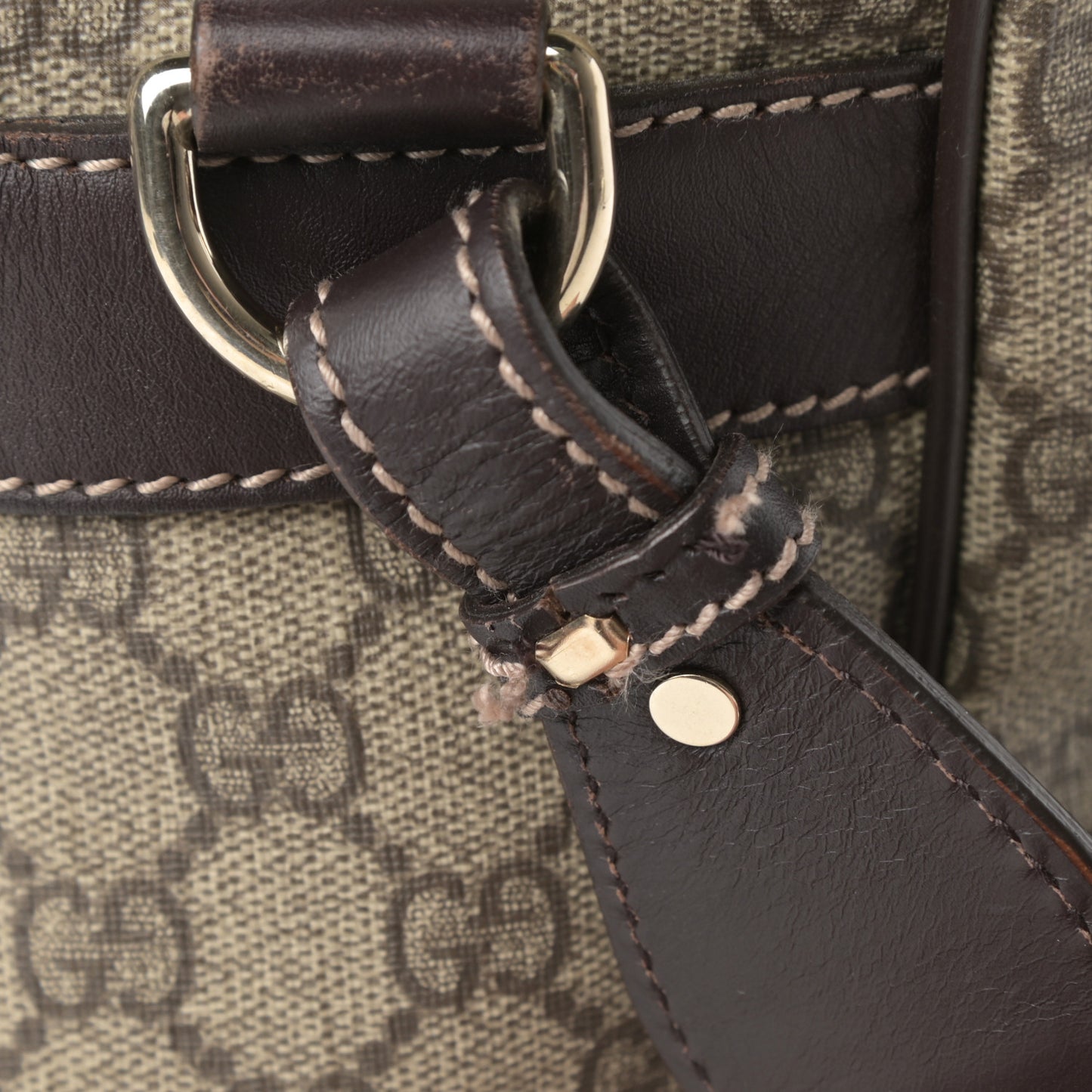 GG Plus Monogram Medium Carry On Duffle Dark Brown