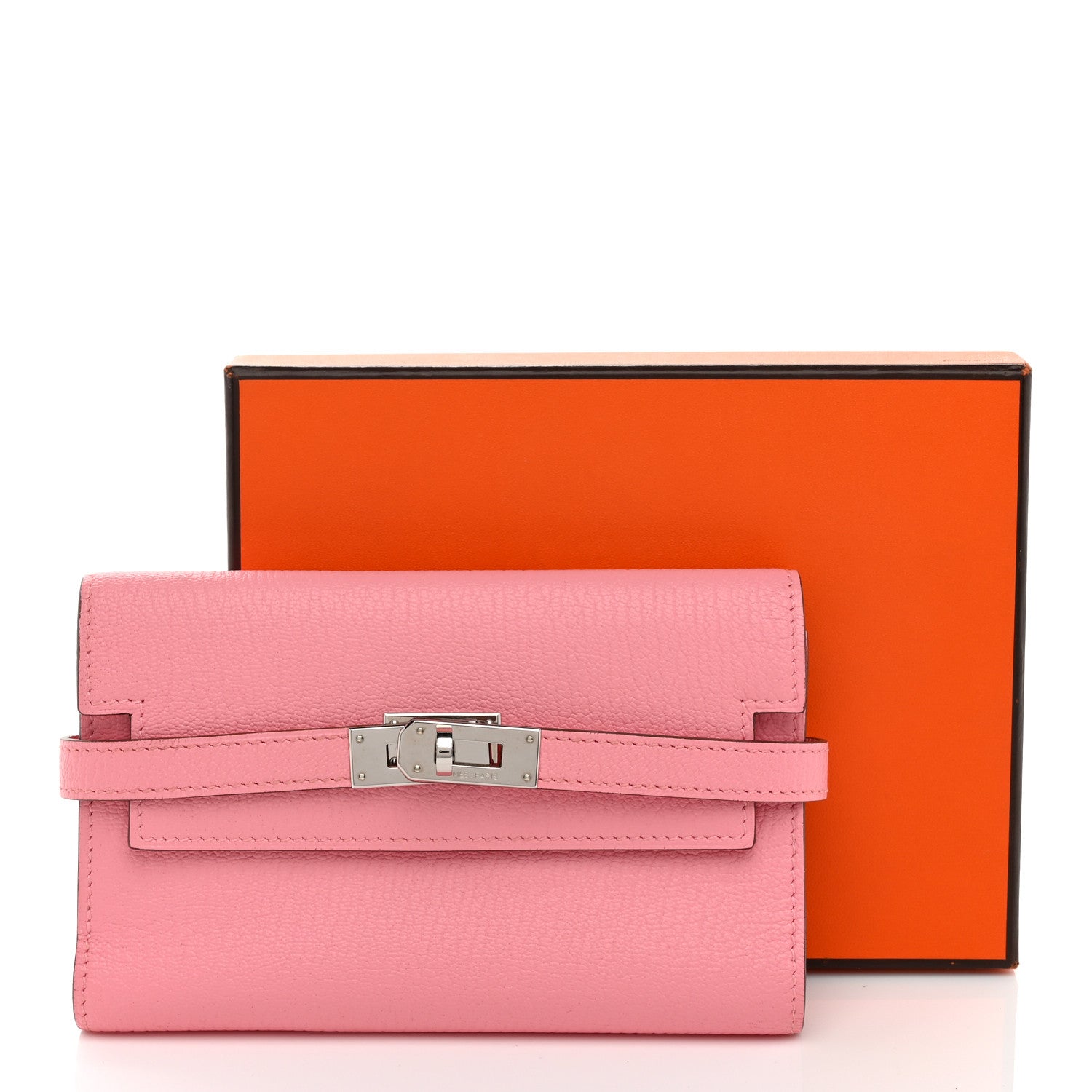 Hermes Chevre Mysore Medium Kelly Wallet Rose Confetti 9 of 9