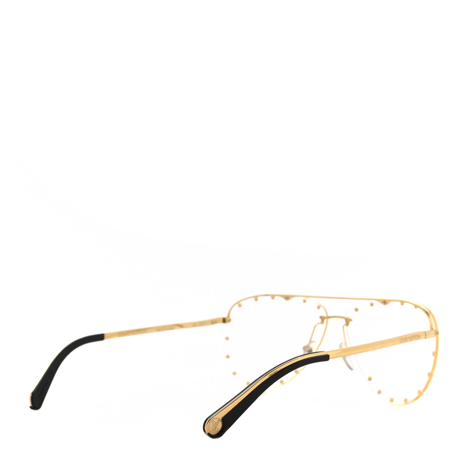 Louis Vuitton Metal The Party Aviator Anti Blue Light Sunglasses Z0997W Gold 4 of 9