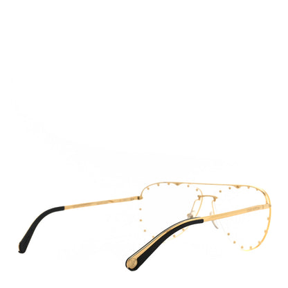 Louis Vuitton Metal The Party Aviator Anti Blue Light Sunglasses Z0997W Gold 4 of 9