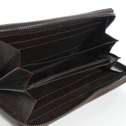 Gucci Monogram Metal Bar Zip Around Wallet Dark Brown 7 of 9