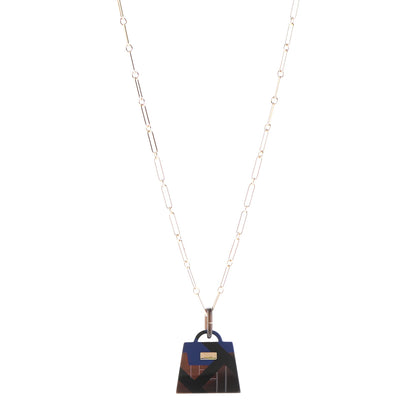 Hermes Permabrass Buffalo Horn Large Amulette Kelly Pendant Necklace 1 of 8