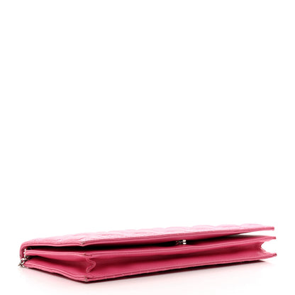 Christian Dior Lambskin Cannage Lady Dior Convertible Clutch Fuchsia 4 of 10