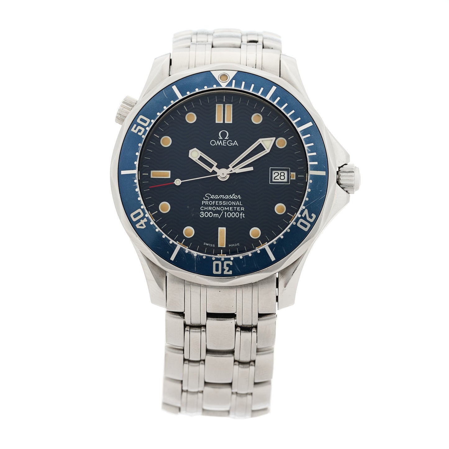 Stainless Steel 41mm Seamaster Diver 300M Co-Axial Automatic Watch Blue 2220.80.00