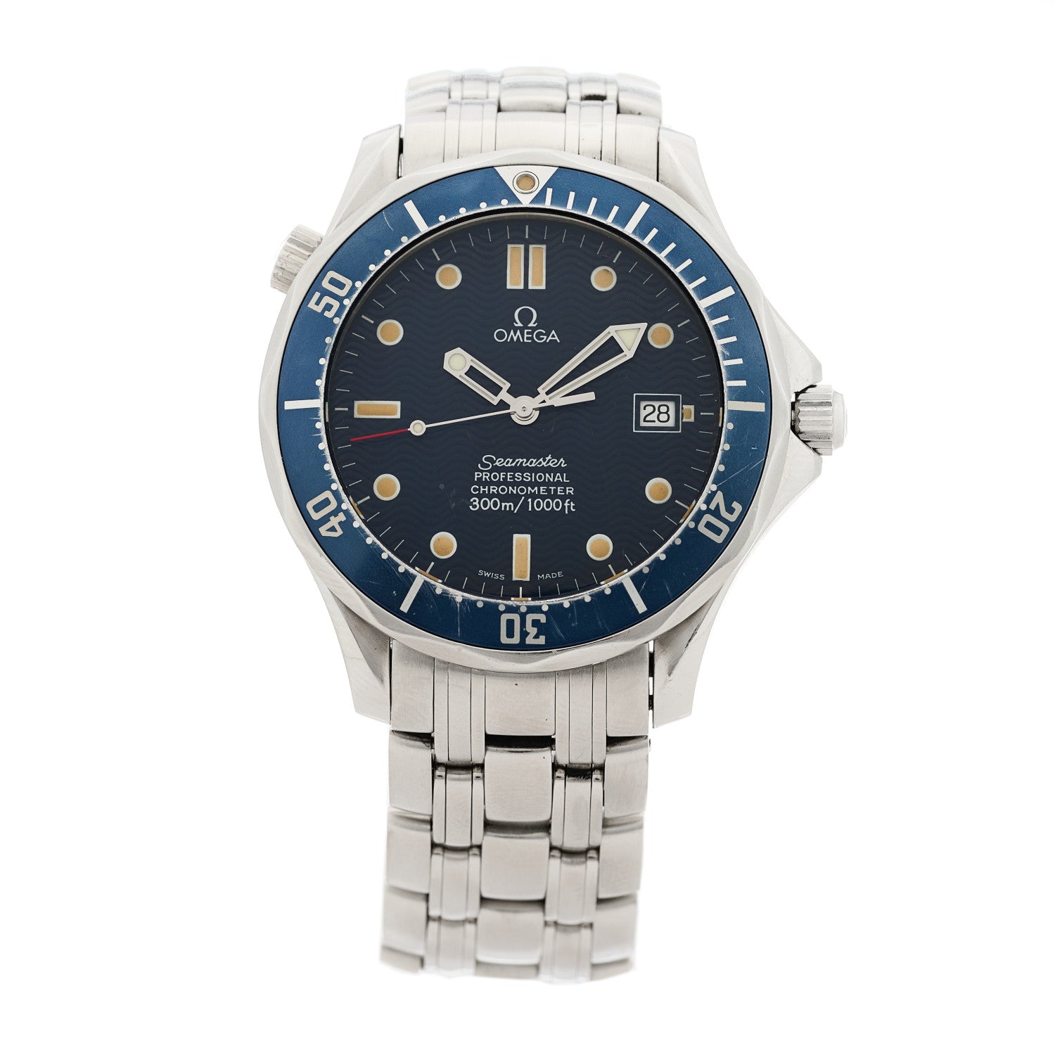 Omega Stainless Steel 41mm Seamaster Diver 300M Co-Axial Automatic Watch Blue 2220.80.00 1 of 4
