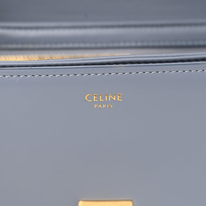 Celine Shiny Calfskin Teen Triomphe Pearl Blue 7 of 13