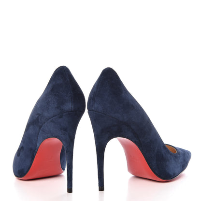 Christian Louboutin Veau Velours Alminette 100 Pumps 36.5 Marine 6 of 13