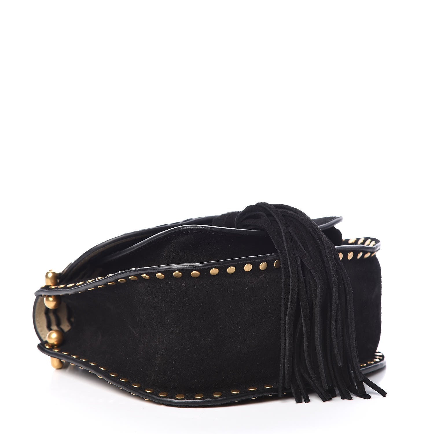 Chloe Suede Calfskin Braided Mini Hudson Shoulder Bag Black 4 of 10