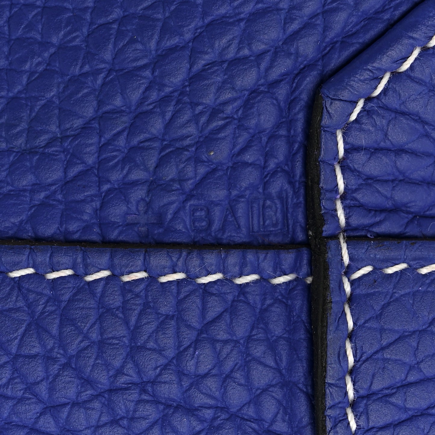 Taurillon Clemence Double Sens 45 Reversible Tote Graphite Bleu Electrique