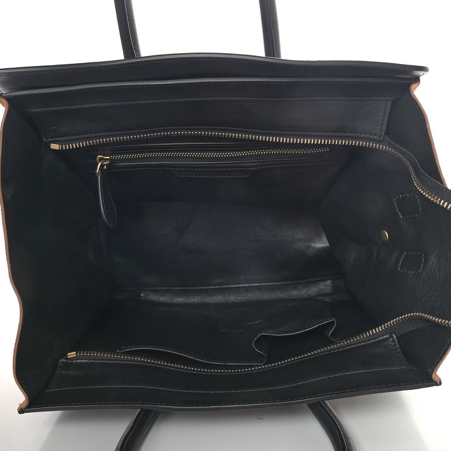 Satin Calfskin Suede Mini Tri-Color Luggage Seashell