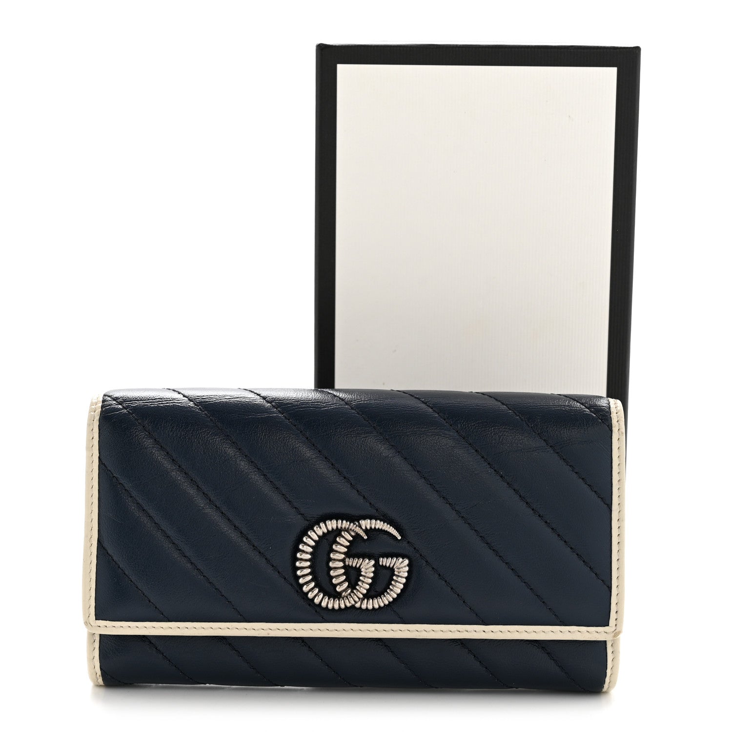 Gucci Vintage Effect Calfskin Matelasse Diagonal Torchon GG