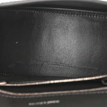 Balenciaga Shiny Calfskin Crocodile Embossed Small Hourglass Top Handle Bag Dark Grey 5 of 13