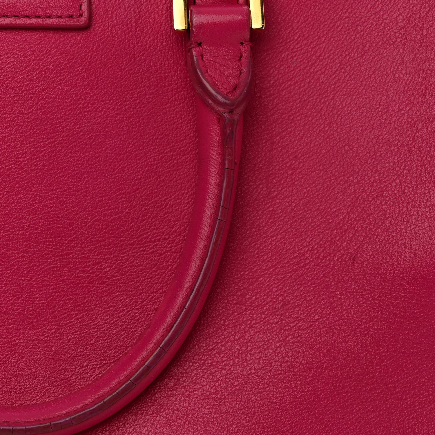 Saint Laurent Calfskin Monogram Baby Cabas Fuchsia 12 of 15