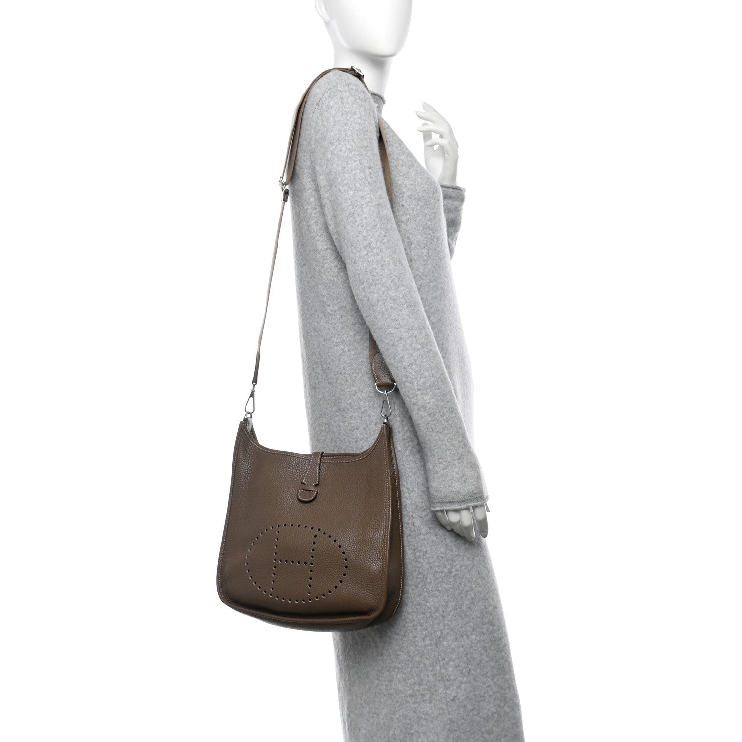 Hermes Taurillon Clemence Evelyne III PM Etoupe 2 of 10