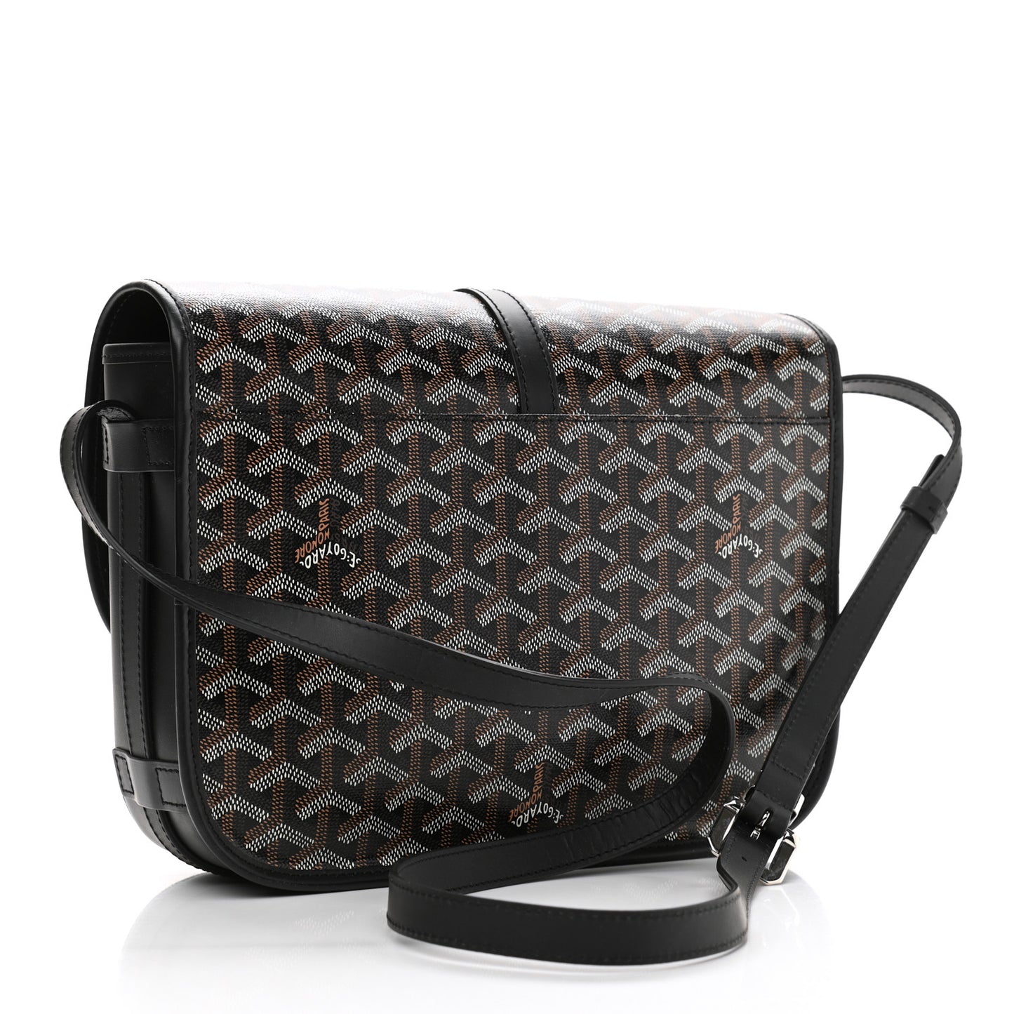 Goyardine Belvedere II MM Messenger Bag Black