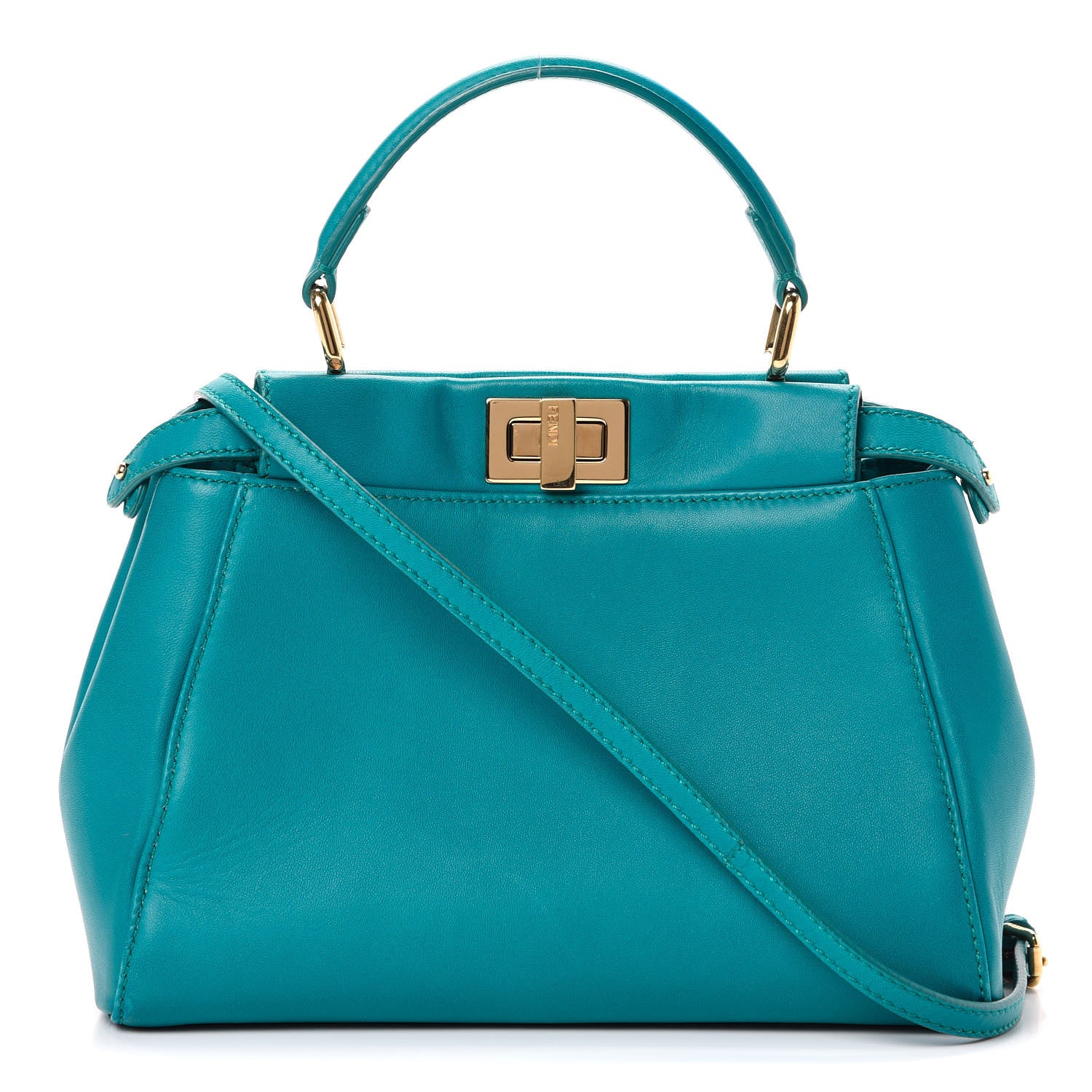 Fendi Nappa Mini Peekaboo Iconic Satchel Lago 1 of 15