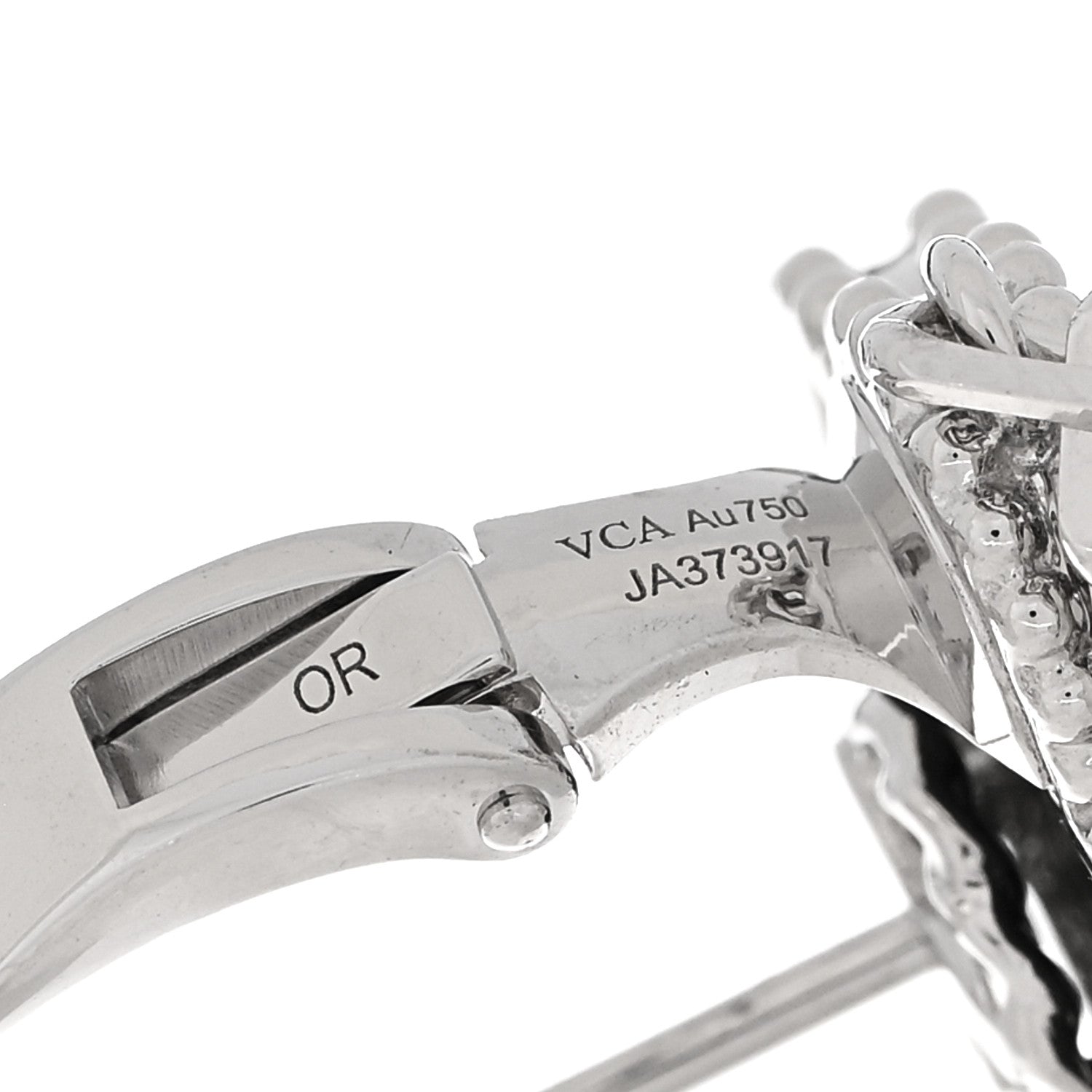Van Cleef & Arpels 18K White Gold Diamond Black Onyx Magic Alhambra 3 Motifs Earrings 4 of 5