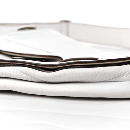 Christian Dior Calfskin Baudrier Saddle Bag White 9 of 16