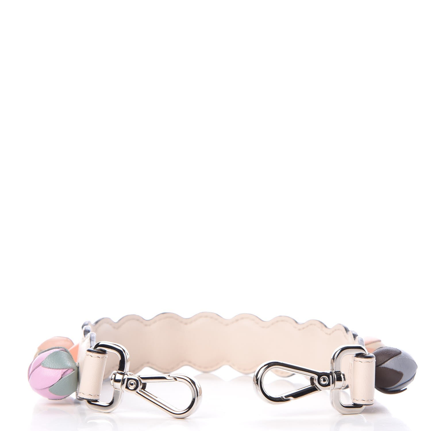 Fendi Calfskin Rosebud Studded Mini Strap You Camelia Multicolor 2 of 5