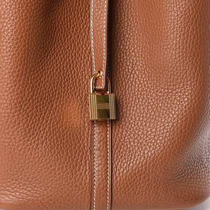 Hermes Taurillon Clemence Picotin Lock 22 MM Gold 8 of 10