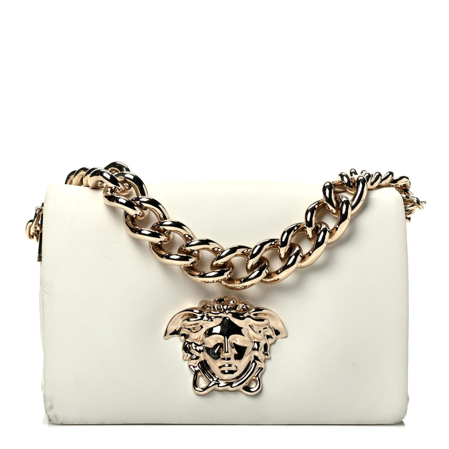 Nappa Palazzo Sultan Shoulder Bag White