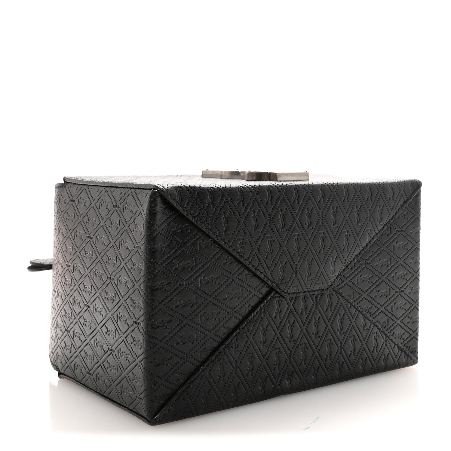 Saint Laurent Calfskin Monogram Take Away Box Black 3 of 8