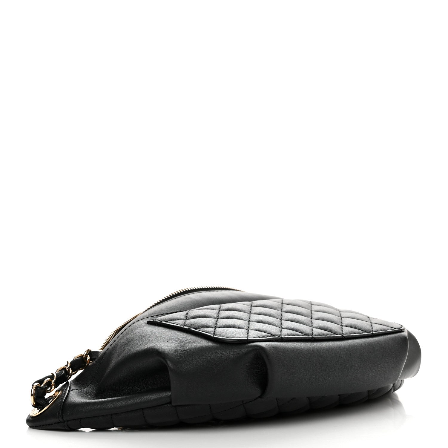 Chanel Lambskin Quilted Waist Bag Fanny Pack Black 4 of 14