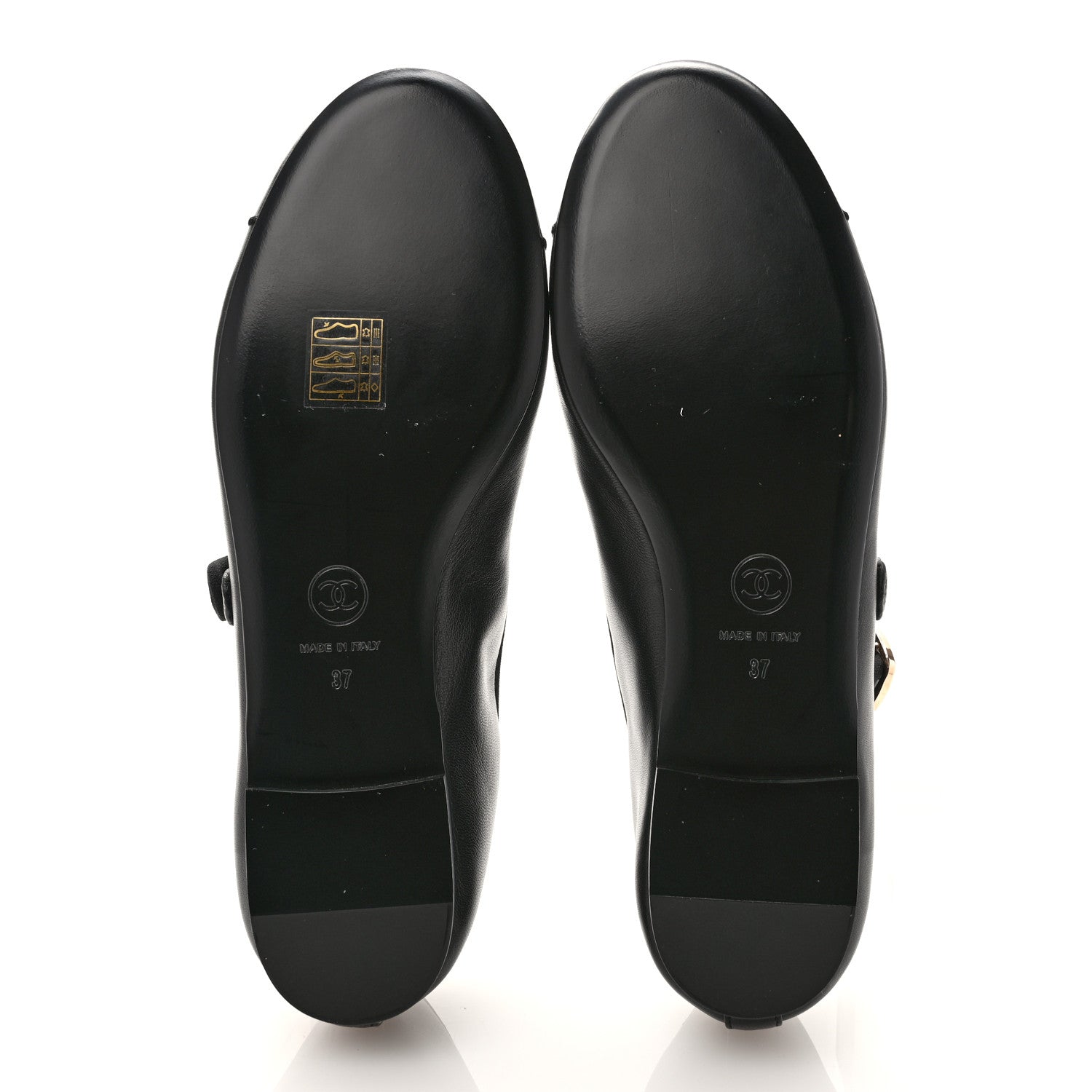 Chanel Lambskin Mary Jane Flats 37 Black 5 of 9