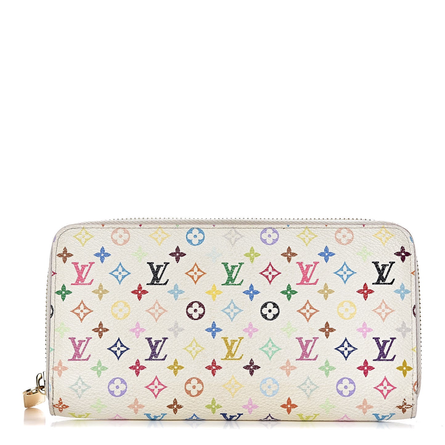 Monogram Multicolor Zippy Wallet White Litchi