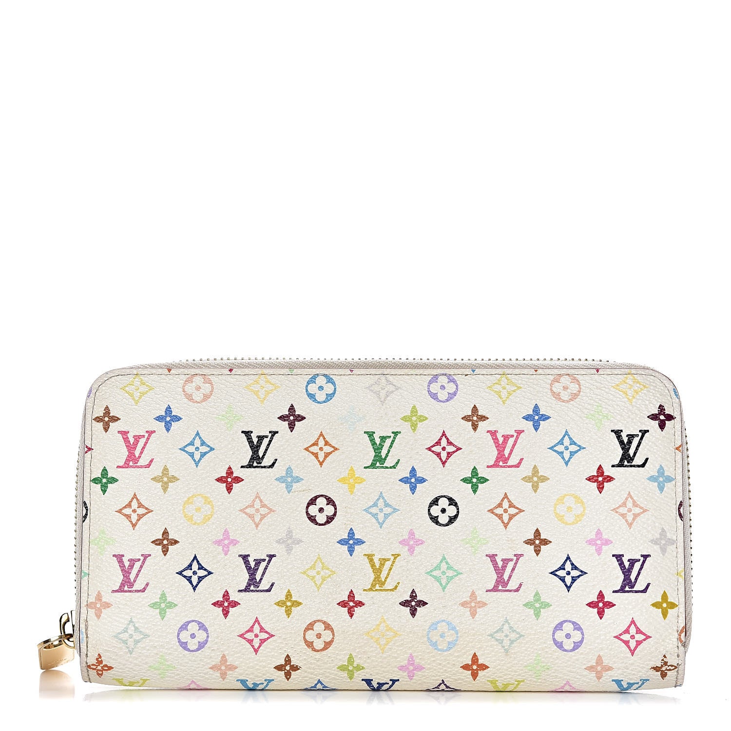 Louis Vuitton Monogram Multicolor Zippy Wallet White Litchi 1 of 9