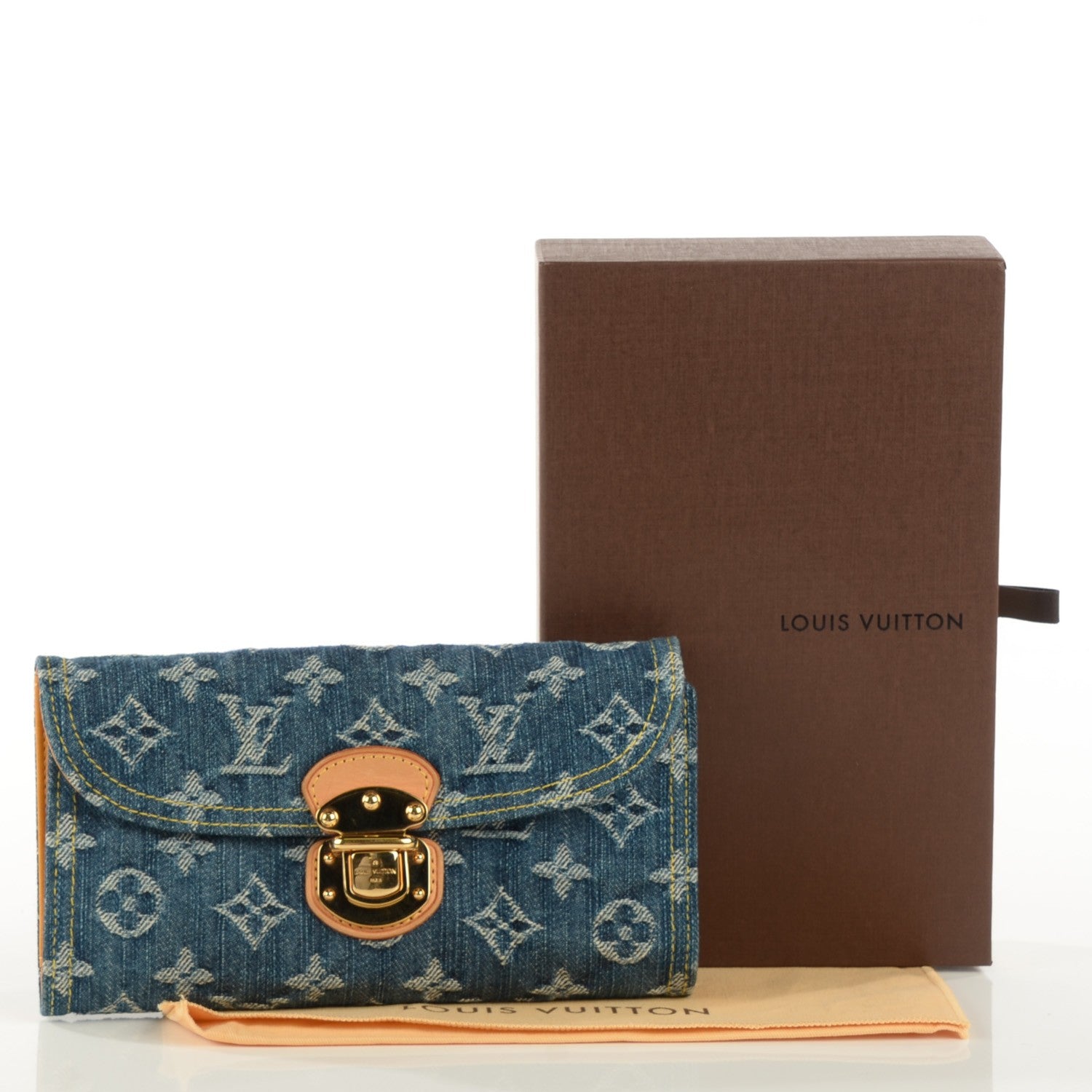 Louis Vuitton Denim Amelia Wallet Blue 5 of 8