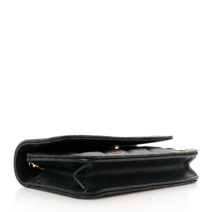 Chanel Caviar Quilted Enamel Coco Casino Flap Phone Holder With Chain Black 4 of 12