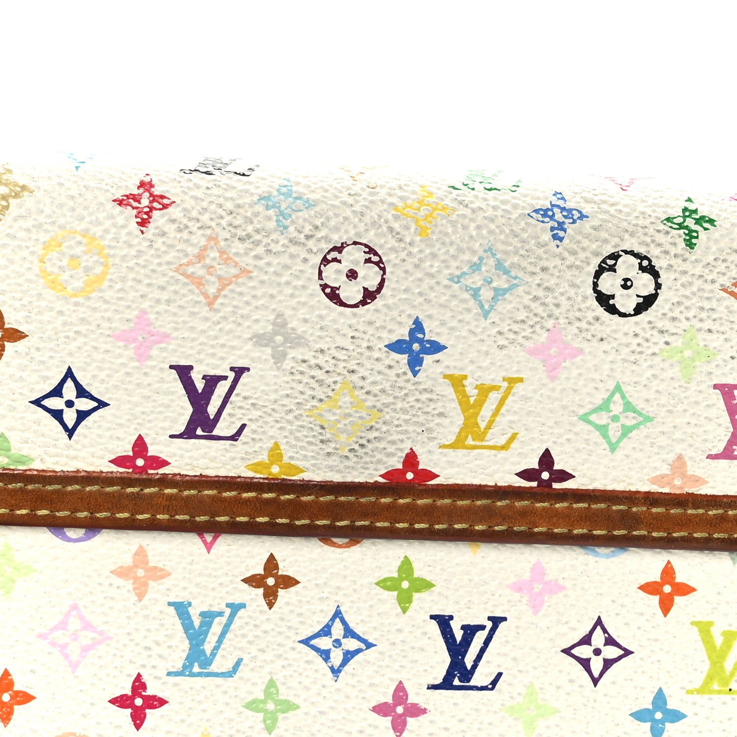 Louis Vuitton Monogram Multicolor Porte Tresor International Wallet White 7 of 8