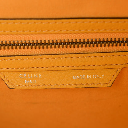 Celine Drummed Calfskin Mini Luggage Ocre 6 of 7