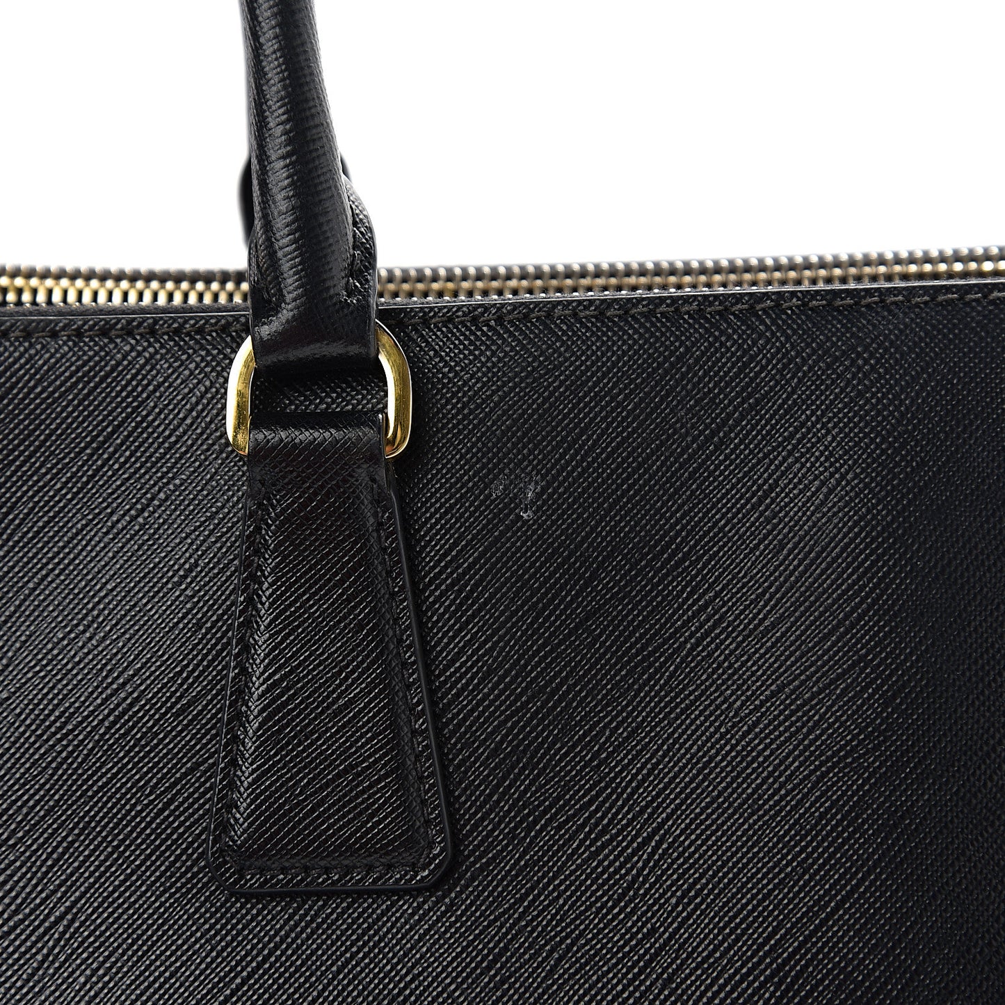 Saffiano Large Galleria Double Zip Tote Black