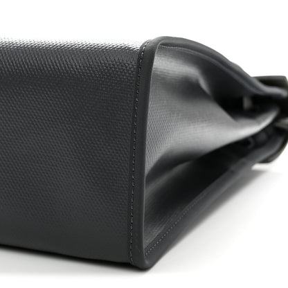 Hermes Toile H Berline Vache Hunter Herbag Zip PM 31 Ardoise Black Ecru 11 of 12