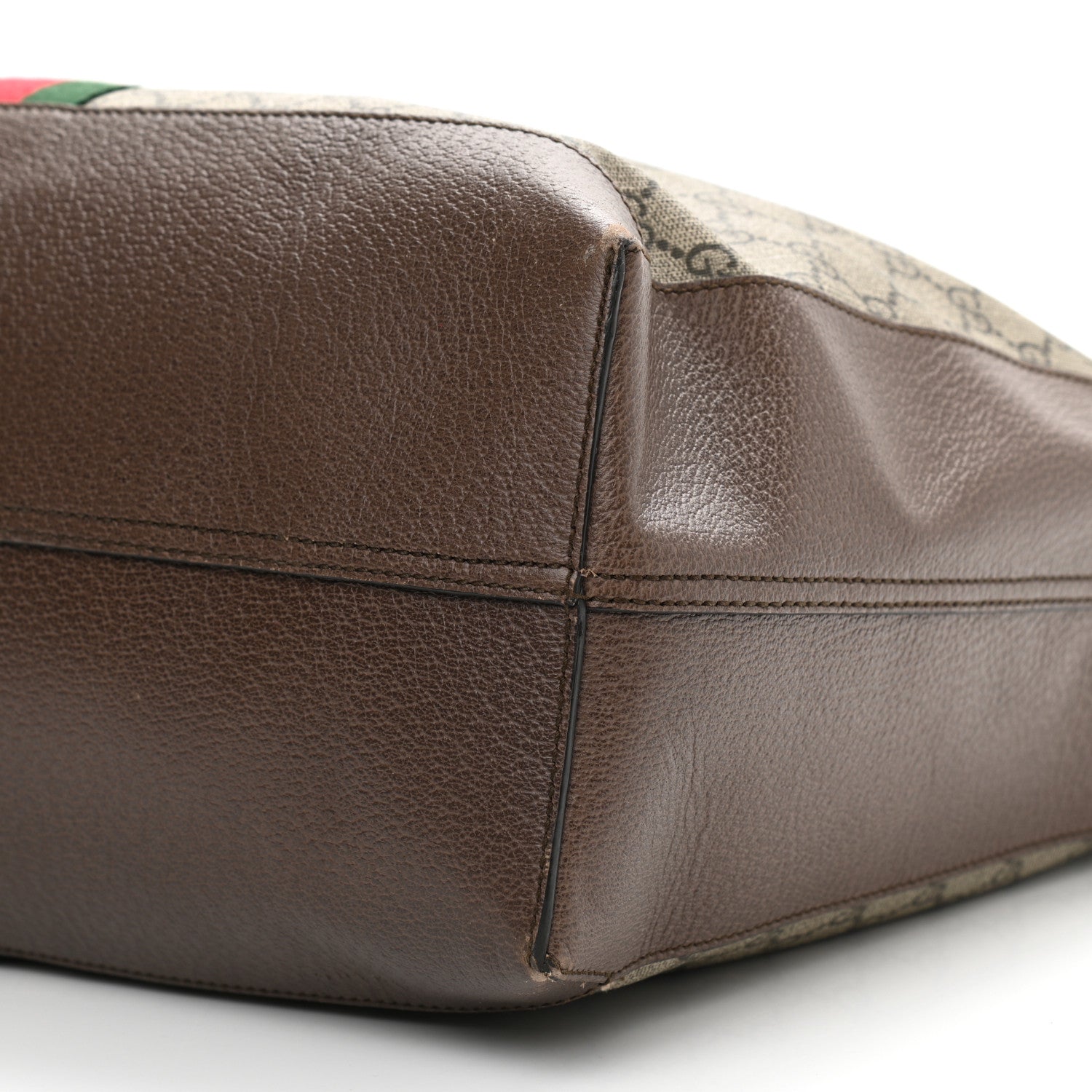 Gucci GG Supreme Monogram Web Ophidia Tote Brown 10 of 15