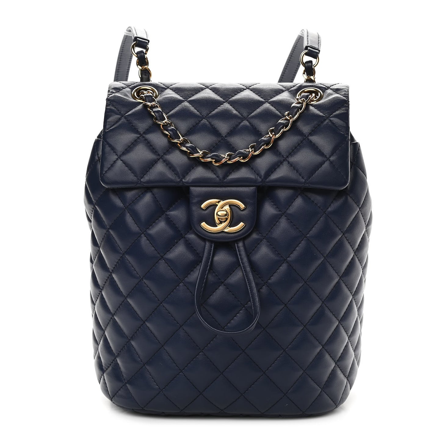 Calfskin Quilted Small Urban Spirit Backpack Navy