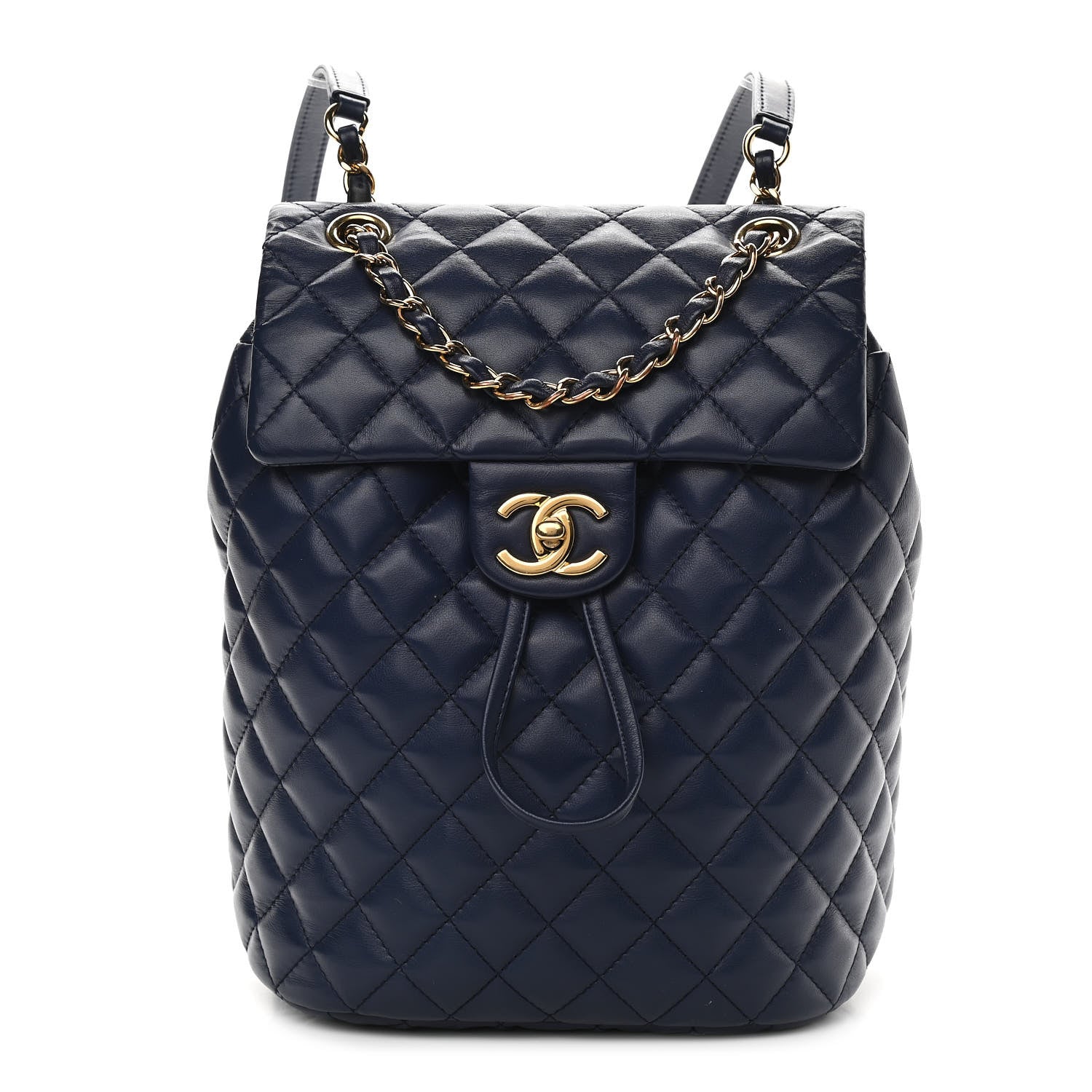Chanel Calfskin Quilted Small Urban Spirit Backpack Navy 1 of 10