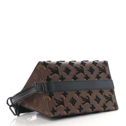 Louis Vuitton Monogram Tuffetage Triangle Messenger Black 4 of 9