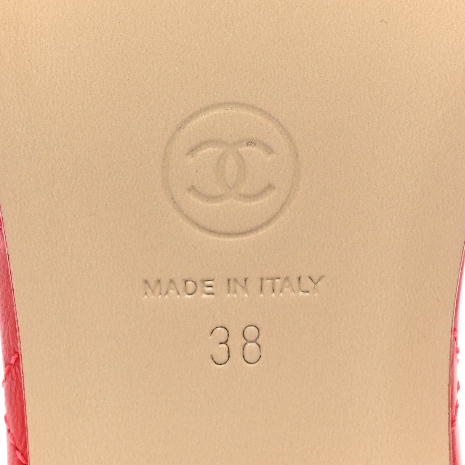 Chanel Satin Mule Sandals 38 Red 6 of 9
