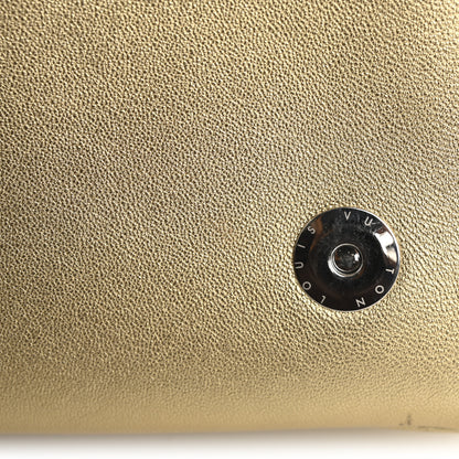 Louis Vuitton Metallic Lambskin Embossed Monogram Pochette Coussin Gold 9 of 12
