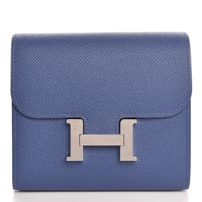 Hermes Epsom Constance Short Wallet Bleu Agate 1 of 10