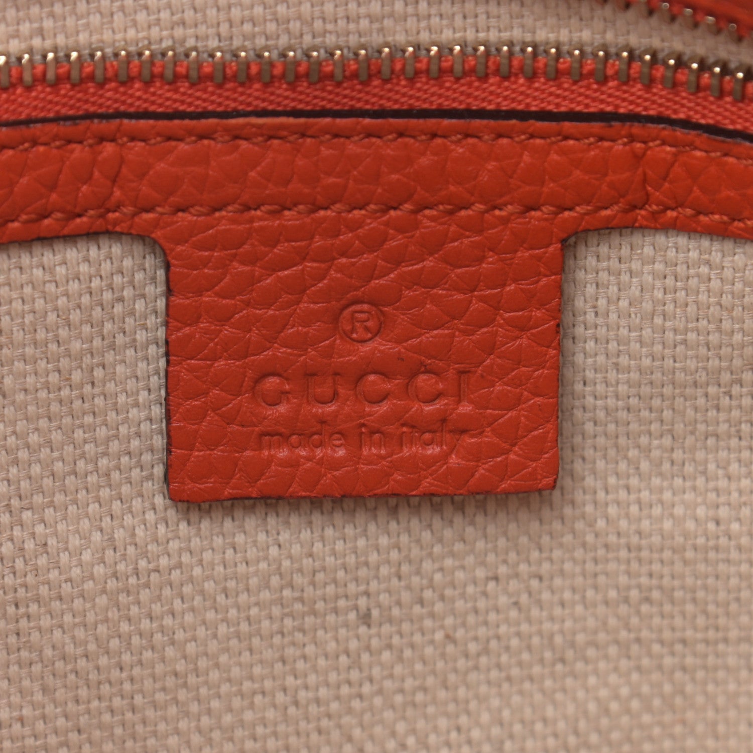 Gucci Pebbled Calfskin Medium Soho Chain Shoulder Bag Sun Orange 6 of 15