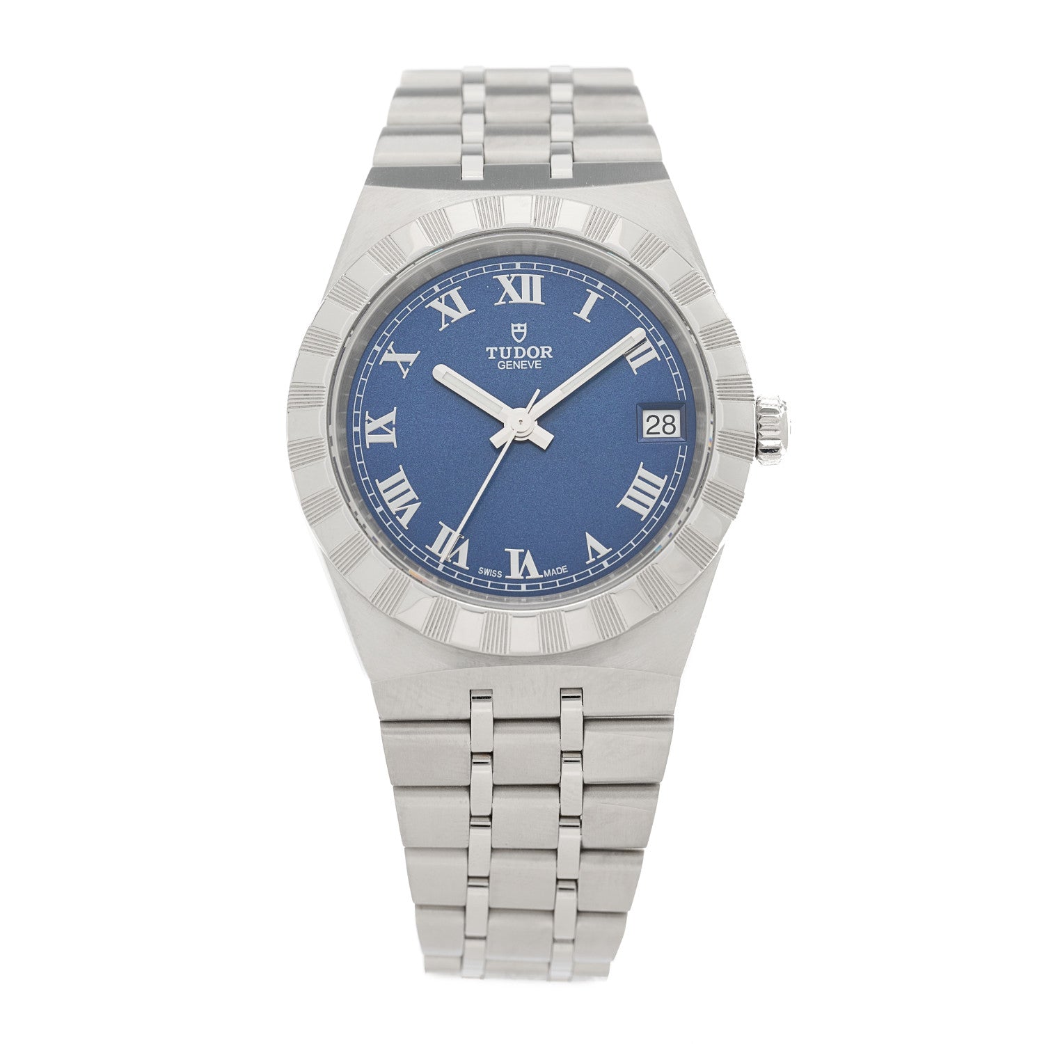 TUDOR Stainless Steel 34mm Royal Automatic Watch Blue 28400 1 of 5