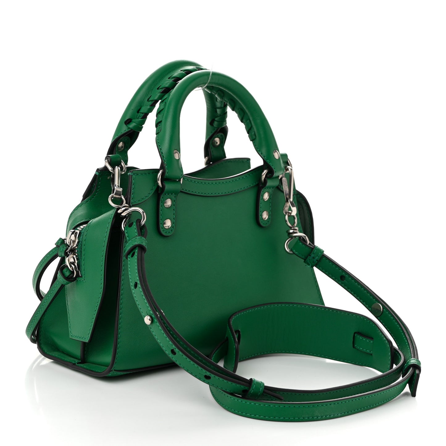Smooth Calfskin Neo Classic Silver Hardware Mini City Grass Green