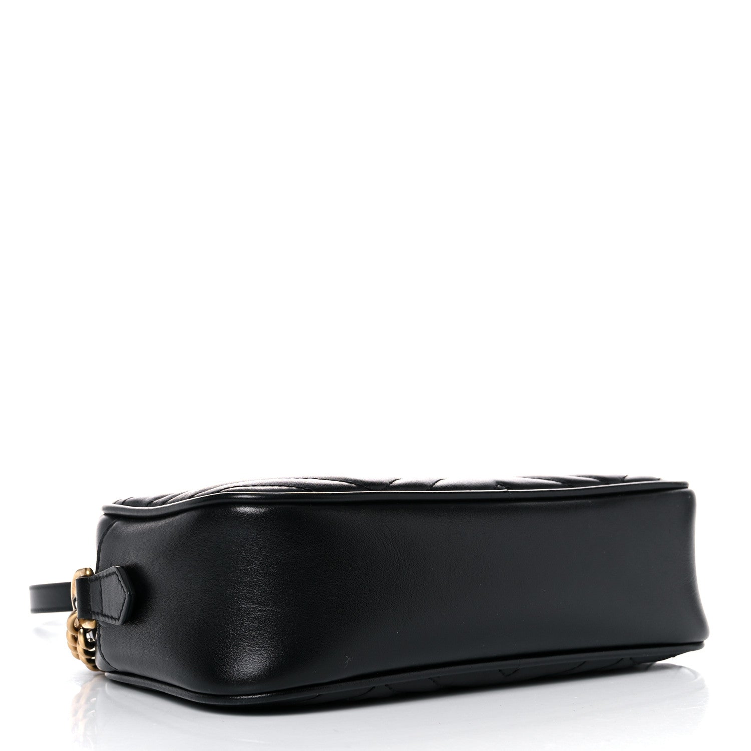 Gucci Calfskin Matelasse Small GG Marmont Chain Shoulder Bag Black 4 of 18
