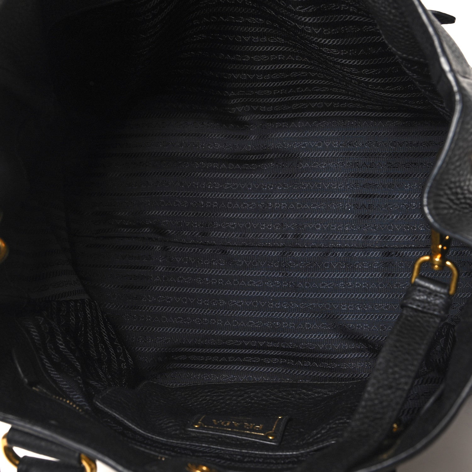 Prada Vitello Daino Shopping Satchel Black 5 of 15